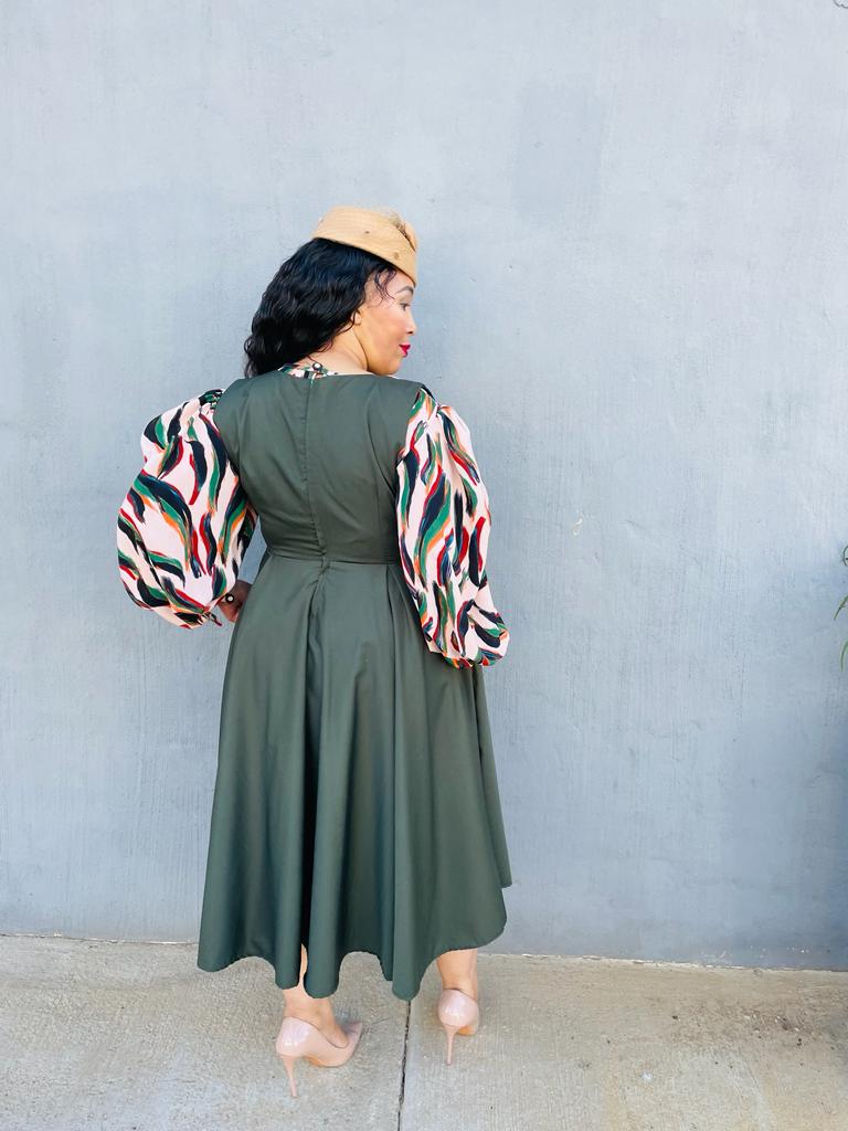 Mmakwena green dress