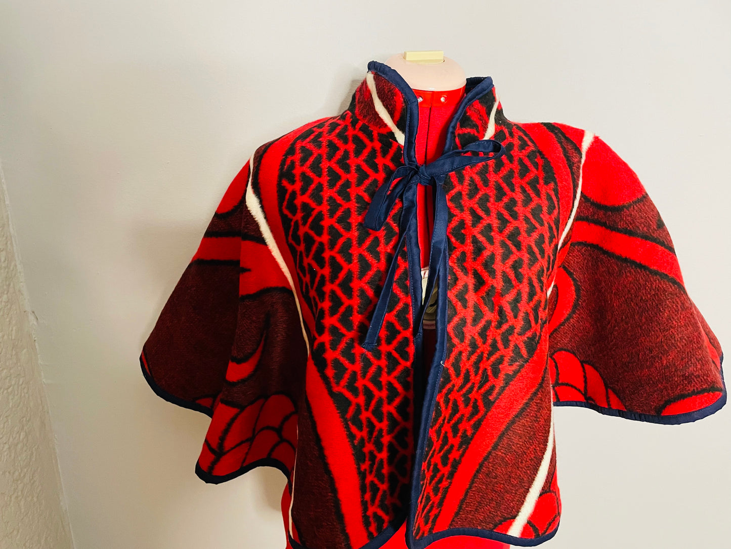 Sotho red poncho