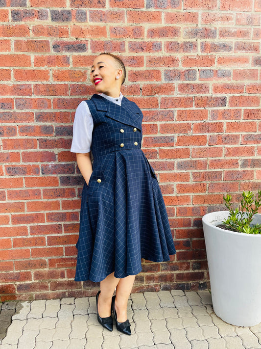 Mokgabo dark blue  dress